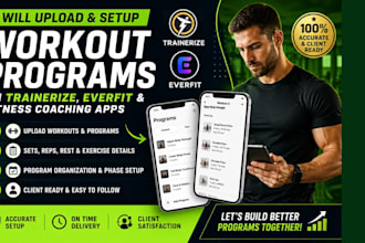 setup upload workout programs on trainerize everfit truecoach