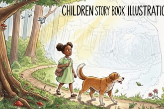 children story book illustration children story children story book illustration