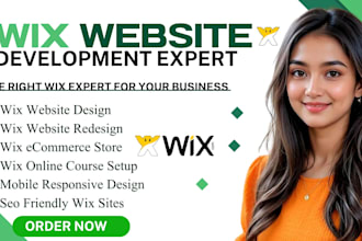 design or redesign wix website, wix online store, wix ecomerce, wix landing page