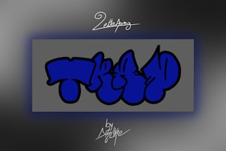 design custum graffiti logo, tag or street art lettering