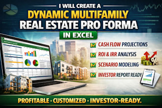 create a dynamic multifamily real estate pro forma in excel