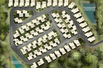 create a site plan or master plan rendering
