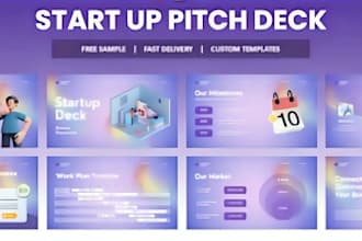 design professional startup pitch deck design  for investor funding vc ready