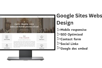 build google sites website, landing page, portfolio website, seo, backlinks