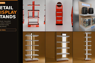 design a custom 3d retail display stand