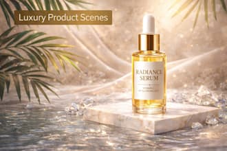 create luxury skincare product visuals