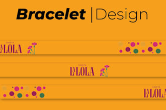 design custom embroidered bracelet or wristband