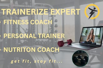 set up fitness account, upload workout program on everfit, trainerize, diet