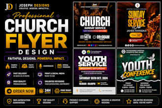 design professional church flyers, event posters, and banners