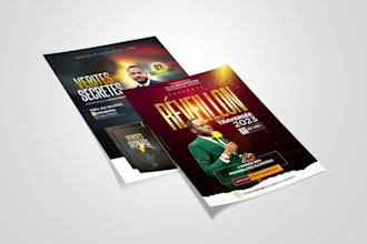 design a modern church flyer, sermon, conference or event graphic
