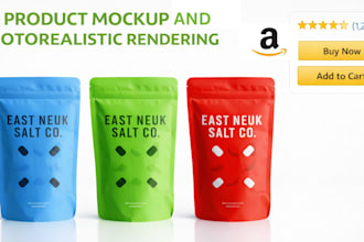 create packaging 3d rendering amazon fba product modeling, mockup visualization