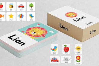 design educational kids montessori flash cards memory cards learning card games