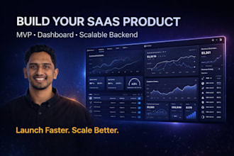 build your scalable saas web app with clean UI and fast performance