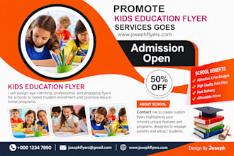 design modern school, education, and admission flyers
