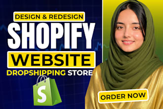 build shopify website, design or redesign shopify website, shopify store design