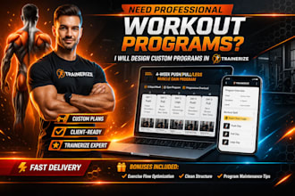 upload, organize and structure your trainerize workouts professionally