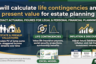 calculate life contingencies and present value for estate planning