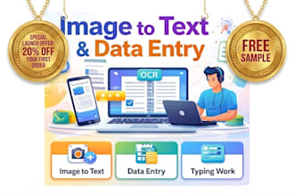 do professional data entry and image to text conversion