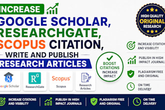 increase google scholar, scopus citation, write and publish research articles