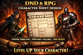 edit fantasy character sheet design, dnd custom character template tabletop game