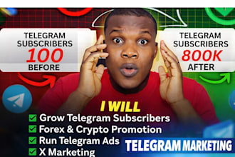grow telegram subscribers, forex crypto promotion, run telegram ads, x marketing