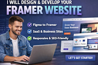 design high converting framer saas website, landing page, figma to framer