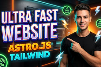 build an ultra fast website using astro js and tailwind CSS