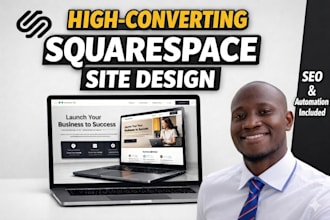 build a squarespace website with workflow automation and SEO reports