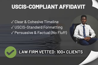 draft a compelling, uscis compliant immigration affidavit
