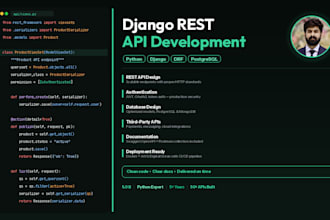 develop a rest API using python django rest framework