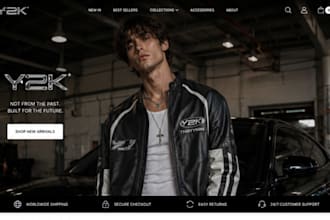design y2k shopify store streetwear website y2k fashion website clothing store
