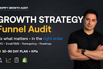 build a shopify growth strategy and marketing plan to increase store sales