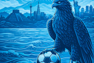 design custom football themed posters, covers and graphics