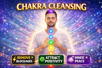 cleanse your chakras to remove negativity and attract luck and clarity