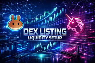 token listing on pancakeswap uniswap dex with liquidity pool setup and lock
