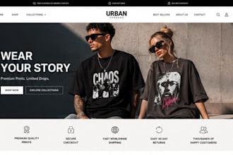 create print on demand shopify store esty pod fashion website pod clothing store
