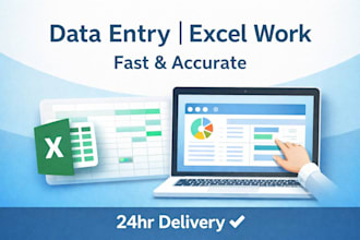 do accurate data entry, excel work, copy paste, and invoice processing