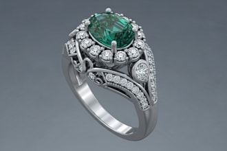 make custom 3d jewelry design ready for 3d printing stl