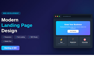 create a modern responsive landing page