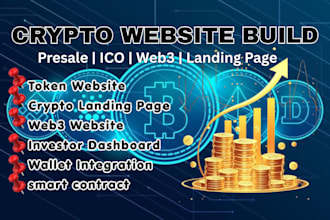 develop or clone crypto token website memecoin website presale or ico website
