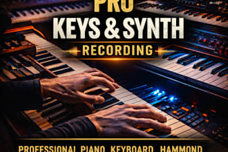 record professional piano, keyboard, rhodes, wurlitzer, and synth tracks