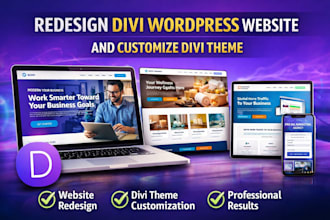 redesign divi wordpress website and customize divi theme