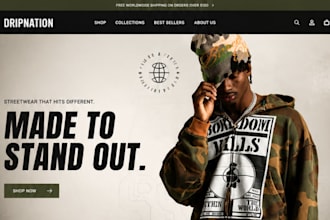 build streetwear shopify store streetwear website y2k store clothing brand store