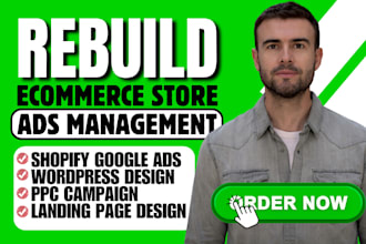 rebuild website landing page with CRM automation, PPC ads, SEO, leads and sales