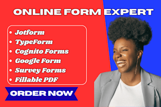 create online form using jotform typeform google form survey form online survey