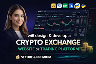 design and develop a crypto exchange website or trading platform