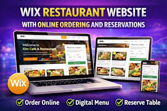 build wix restaurant website online ordering reservation website