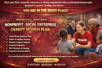 prepare ngo grant ready nonprofit social enterprise charity business plan