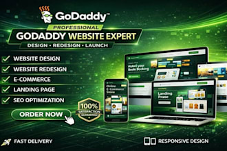 design godaddy website or redesign godaddy website design