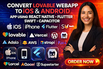 lovable webapp to ios iphone app swift flutter ios capacitorjs lovable to vercel